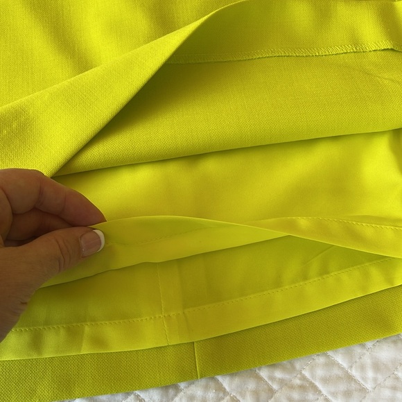 Loft,  bright yellow, size 8, fully lined, zipper enclosure on back, never worn. - Picture 2 of 7